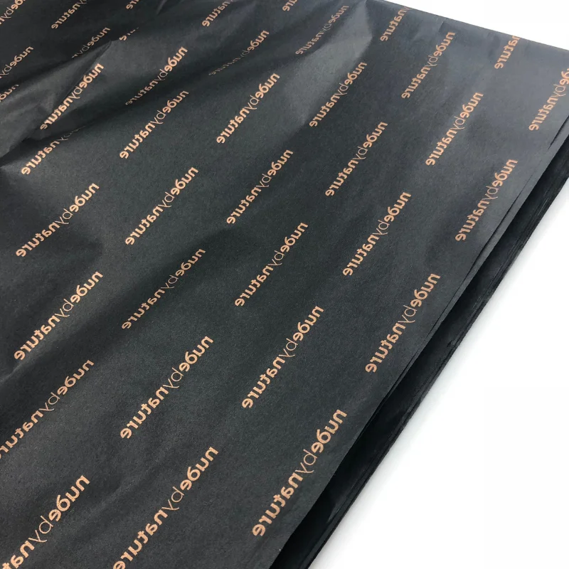 Metallic Wrapping Paper Tissue Custom Logo Tissue Paper Acid Free 17gsm Wrapping Metallic Gold Silk Paper