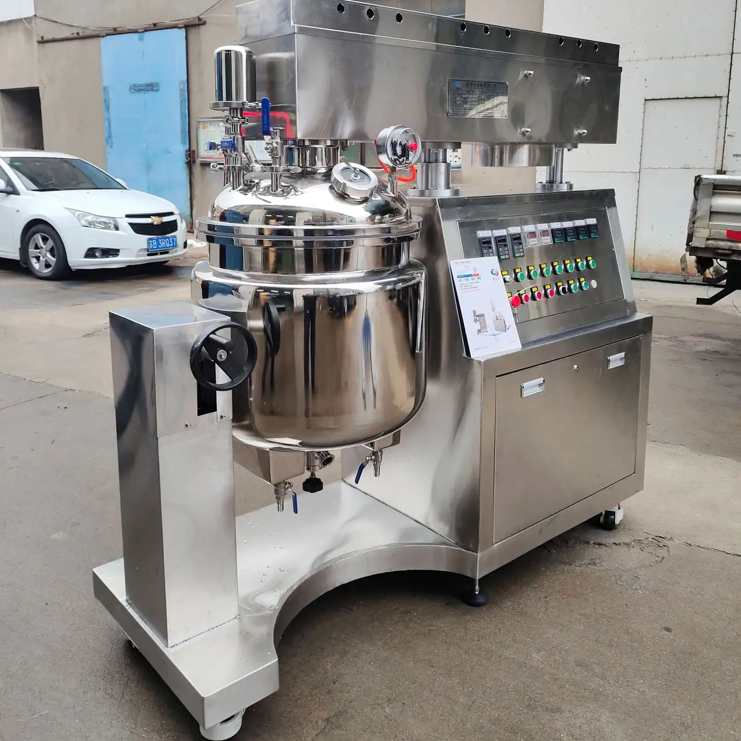 Vacuum emulsifying machine homogenizer mixer emulsifier mixing tank for cosmetic cream
