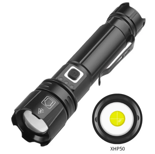 Lumen Flashlight Hand LED torch flash light Outdoor camping 1200 Lumen XPH90 flashlight Waterproof zoomable Flashlight