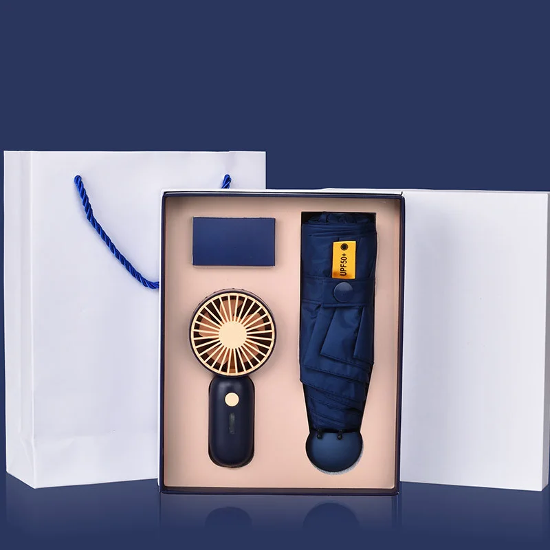 Customized Travel Souvenirs Promotional Gift Sets Hot Sale Fashion Baseball Cap mini travel umbrella  Business Gift Set