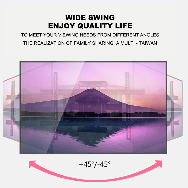 Dual display mount arm monitor bracket for the monitor 70 32-65 inch 24inch mounted rotate screen 90 degrees slim tv mount