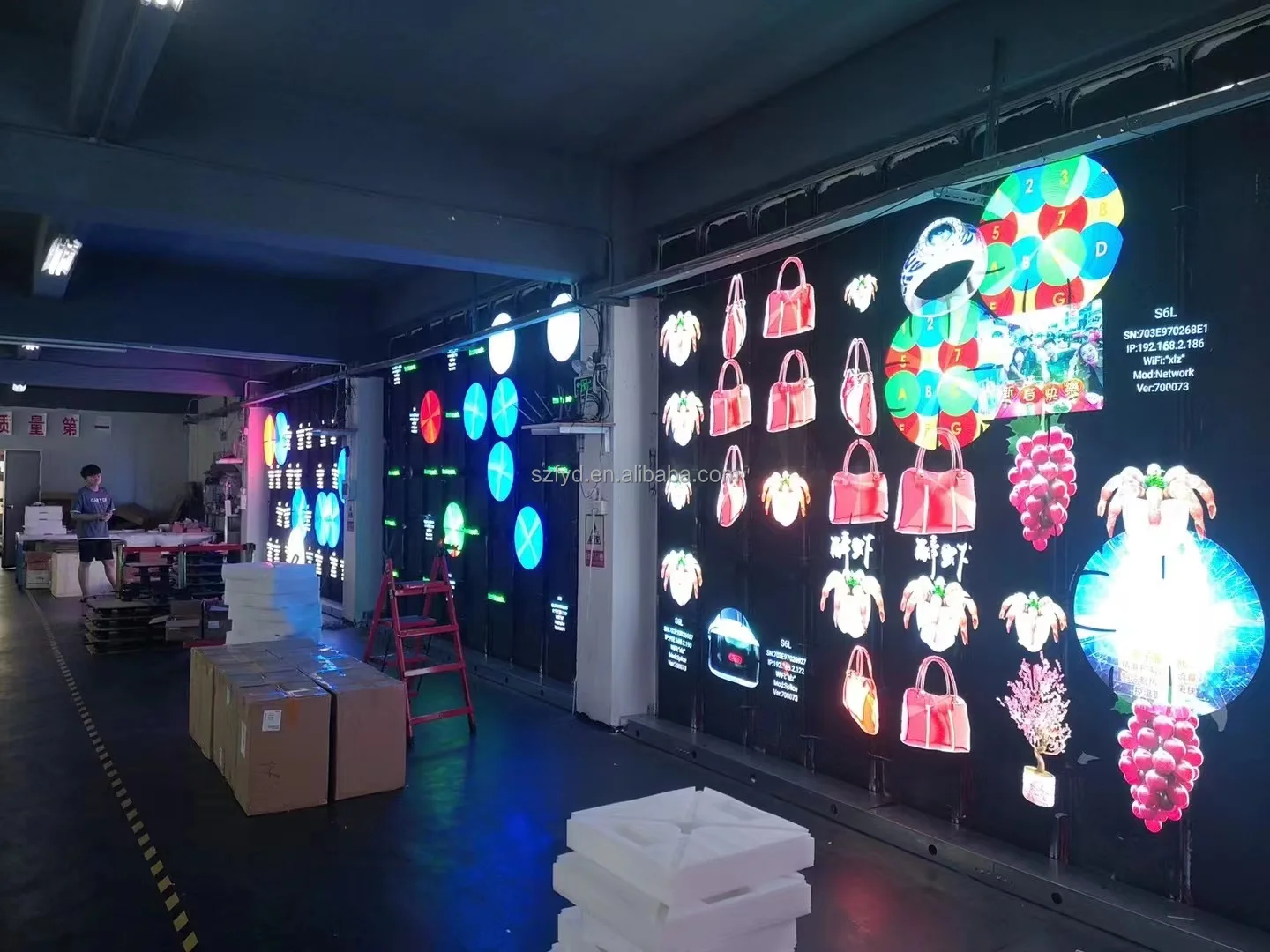 M65 2X3 human size advertising display 3d hologram fan led 3d holographic projector 3d advertising fan