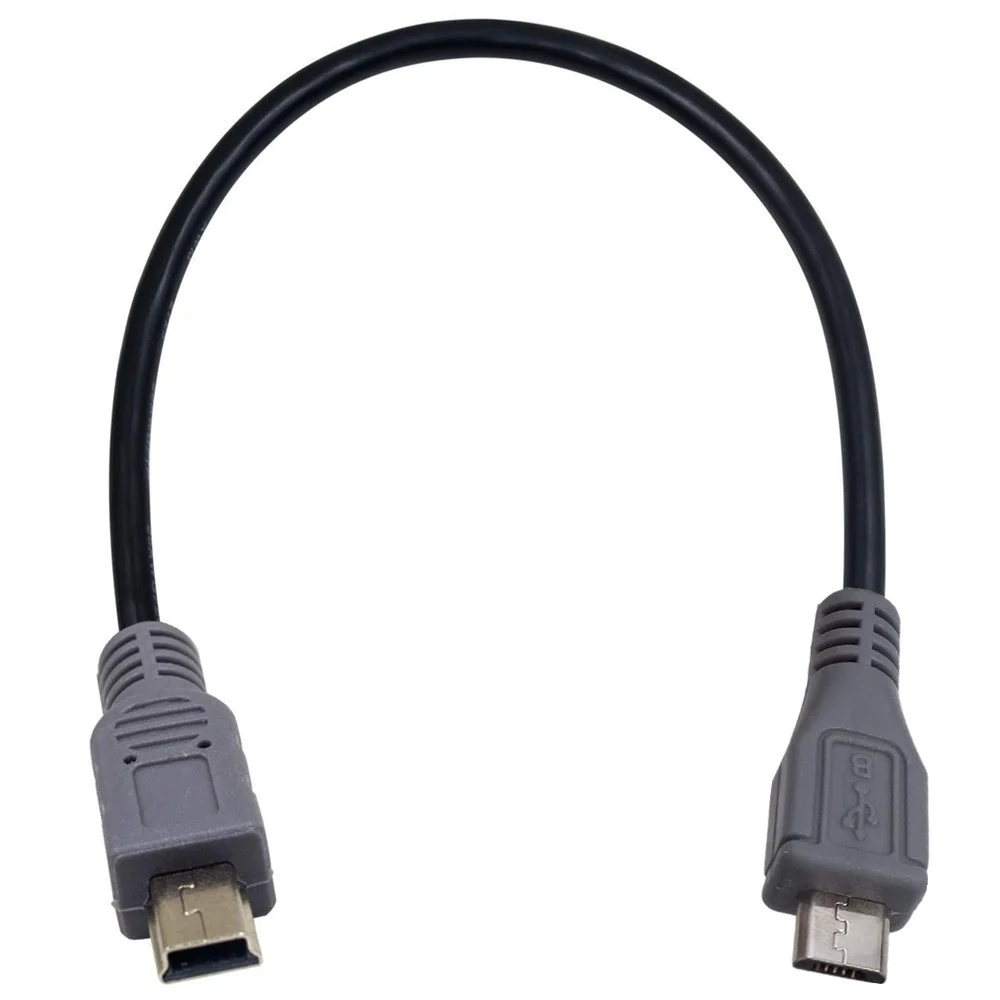 USB OTG Cable, USB Micro Male to Mini Male OTG Cable for on a mobile phone or HUB with Micro USB, charging and data transmission