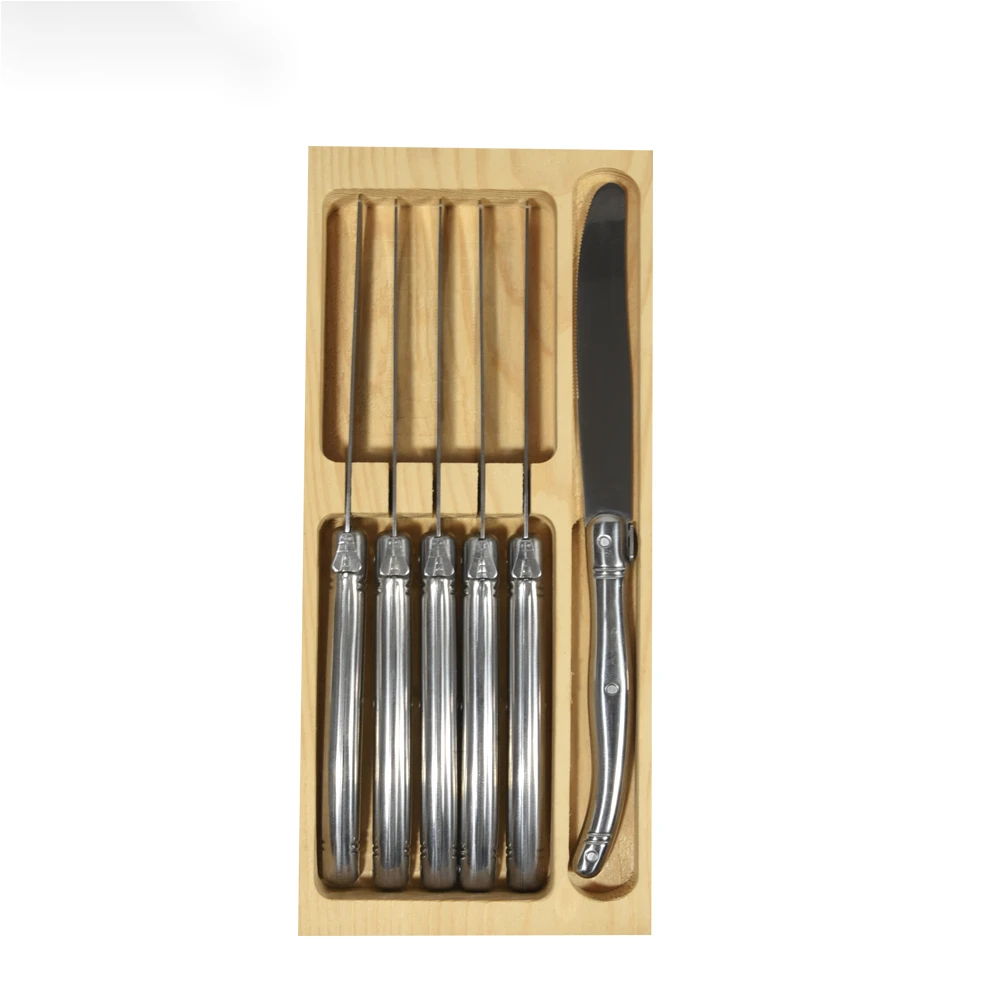 Low Price 6pcs Steak Knives Kitchen Knives Laguioles Cutlery Set For France Market 6Pcs Steak knife set