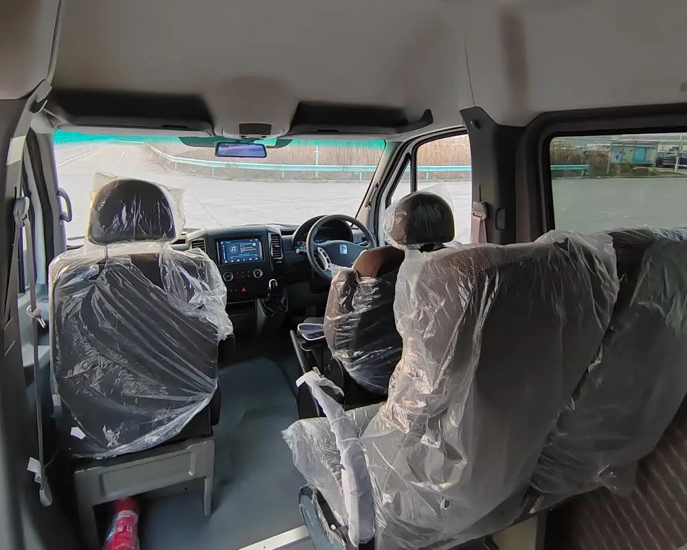 Aucwell RHD electric bus 17 seaters electric minibus with right hand drive steering