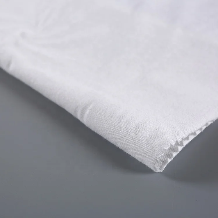 Hot selling knitted brushed white cotton jersey fabric combed brushed jersey knit fabrics