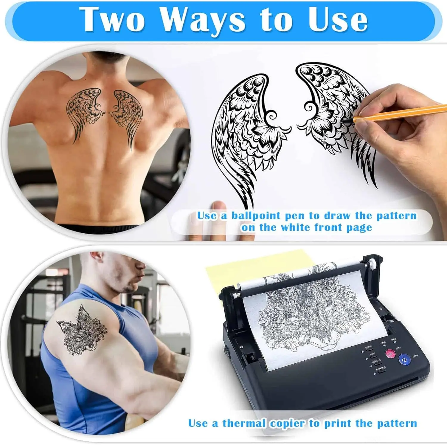 Hadiyah Factory A4 Size Copy Paper Thermal Tattoo Stencil Transfer Paper for Tattoo Beginner Artist 100 Sheets/box