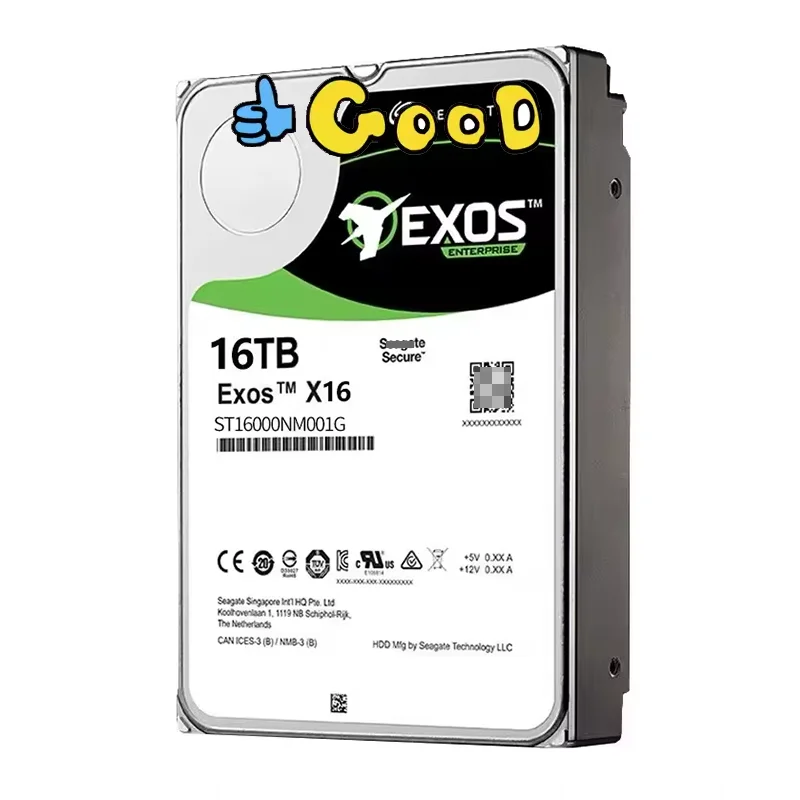 Hot Stock New 16TB Portable Disco Duro HDD Internal ST16000NM001J Exos X18 7200RPM SATA 6.0Gbps 3.5-Inch Hard Drives Disk