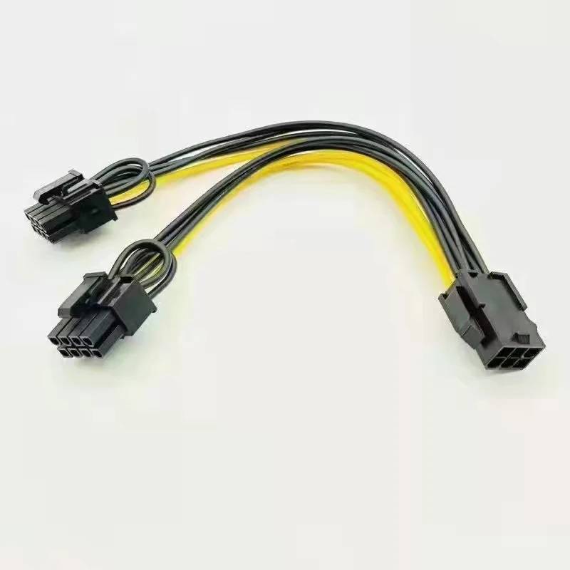 Custom Sata Power Extension Cable 18AWG 2x (6+2) Male PCI-E Y Adapter 3.0 6 Pin to Dual 8 Pin Connector Sata Male to Molex IDE