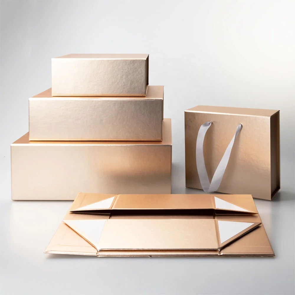 New Product Luxury High Quality Paper Box Folding Custom Size And Logo Folding Recycle Art Paper Gift/Watched/Cosmetic Bag