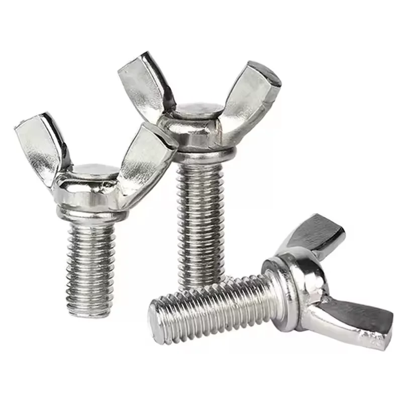 Hot selling TOBO Customized M6 Thread 18-8 Stainless Steel Wing Nut Butterfly Wing Nuts