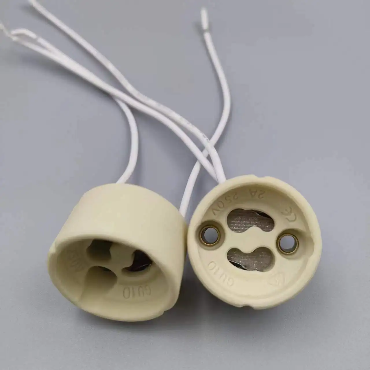 Gu5.3 Socket G6.35 G4 G9 Hid Halogen Lamp Ceramic Holder Base Porcelain Lamp Holder Pottery Socket