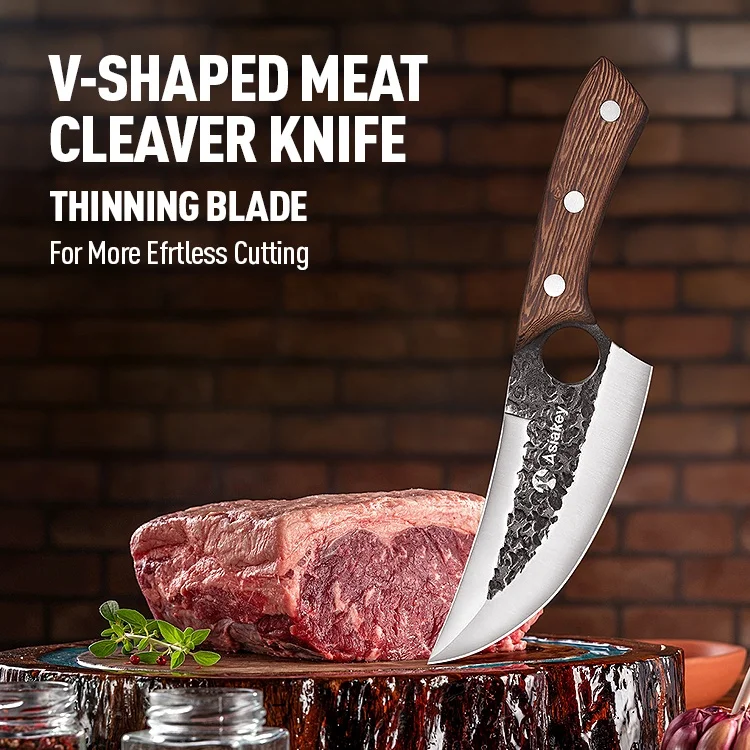 Home and Kitchen Metal Chef Knife Handmade Forged Meat Cleaver Slaughter Boning Butcher Knives Sets