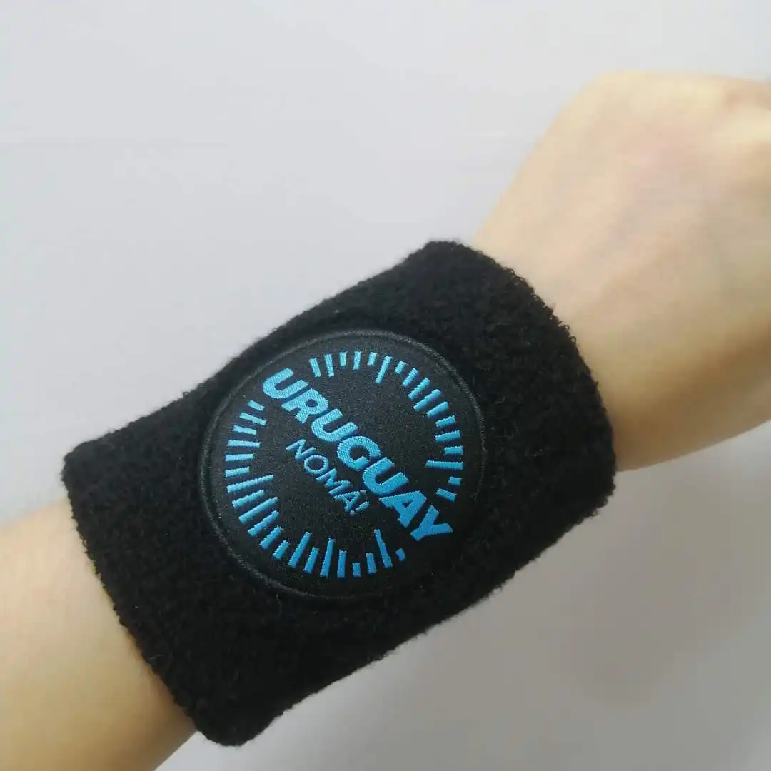 Хлопковая повязка на заказ для настольного тенниса, баскетбола, гольфа, боулинга, спортивного зала, махровое полотенце, повязки на запястье с молнией