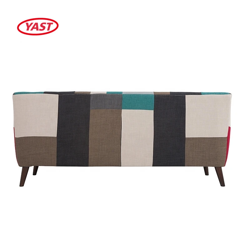 YAST moderne europe upholstered 3 2 1 chesterfield patchwork fabric sofa set furniture designs