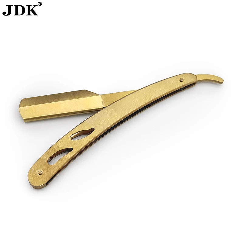 JDK 2024 Factory Price 1pc Shaving Straight Razor Metal Handle Razor with Custom Logo