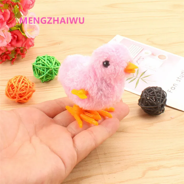 Small toys child colorful cute plush chick cheap wholesale kids baby wind-up toys