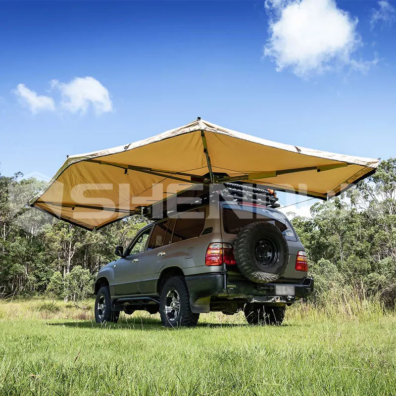 High quality cotton canvas car 270 side awning large space car side awning canopy tent 270 degree fan style 270 car side awnings