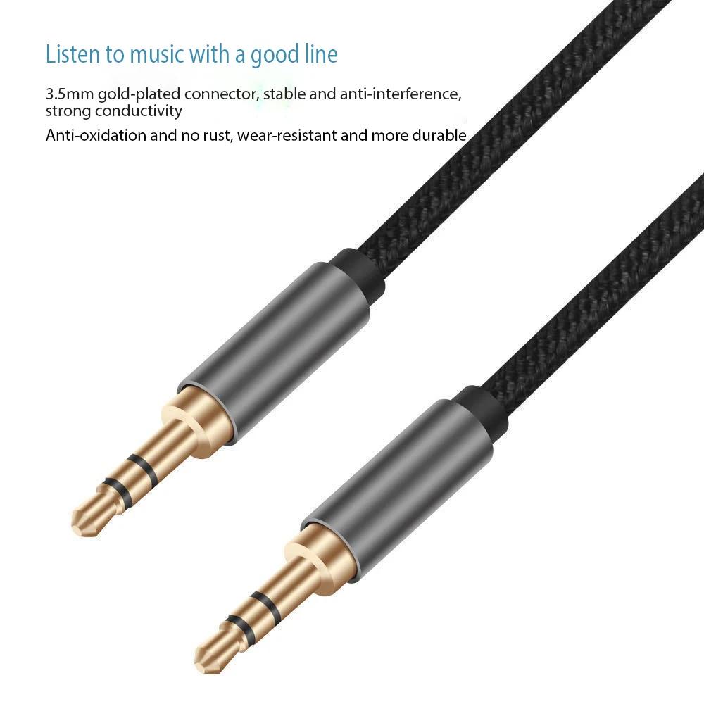 3 Pole  Cable 3.5mm car audio speakers audio jack 3.5mm audio cable  for iphone
