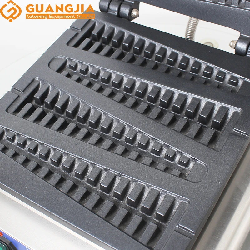 Commercial Grid Shaped Electric Waffle Maker High Quality Mini Stuffed Ice Cream Cone Non-Stick Plate Household Kitchen Use US