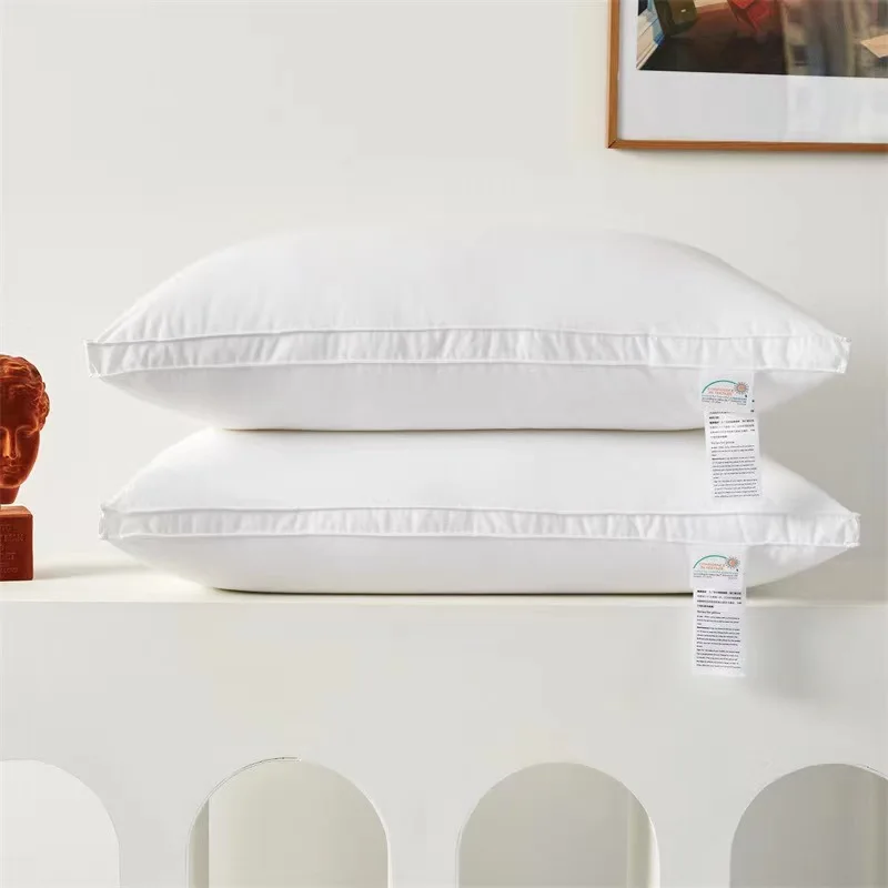 Premium hotel sleeping pillow breathable 3D neck pillows polyester fabric washable 1000g Hilton pillow