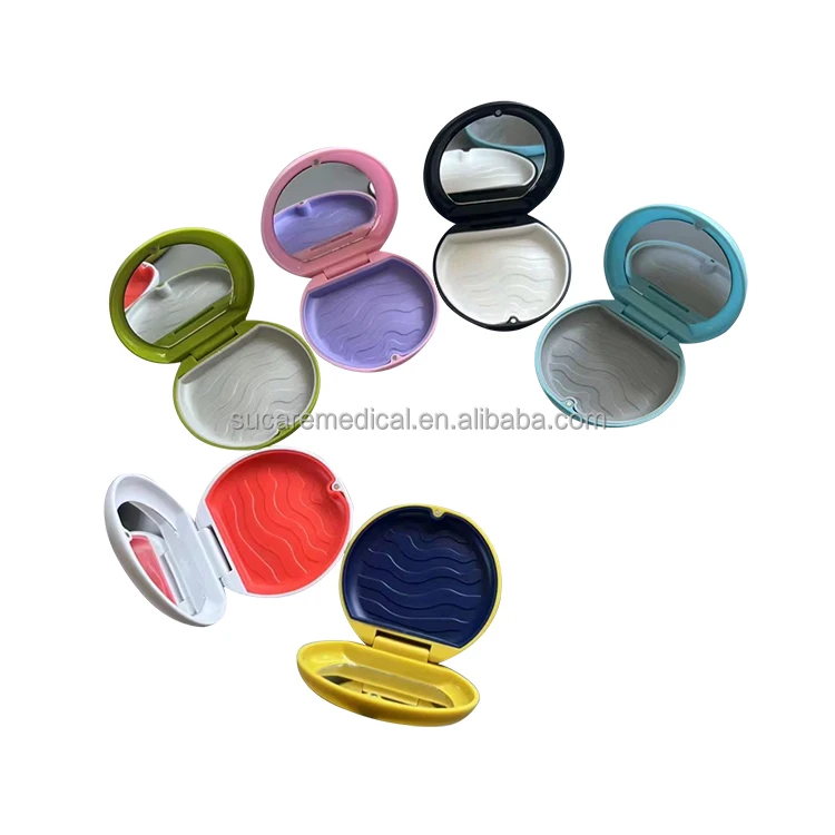 Colorful Dental Clinic Magnetic Lock Orthodontic Invisible Aligner Case with/without Mirror
