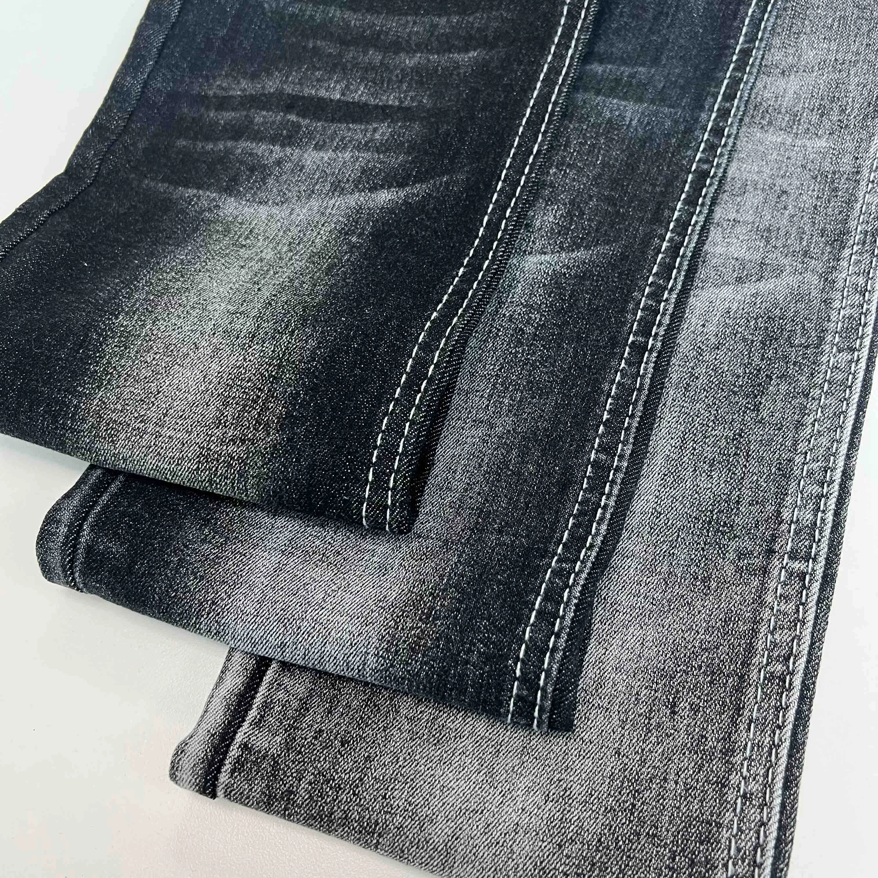 Wholesale Price Premium Quality Stretchable Colourful Jeans Material Fabric 9.5oz Blue Color With Ring Slub Denim Fabric