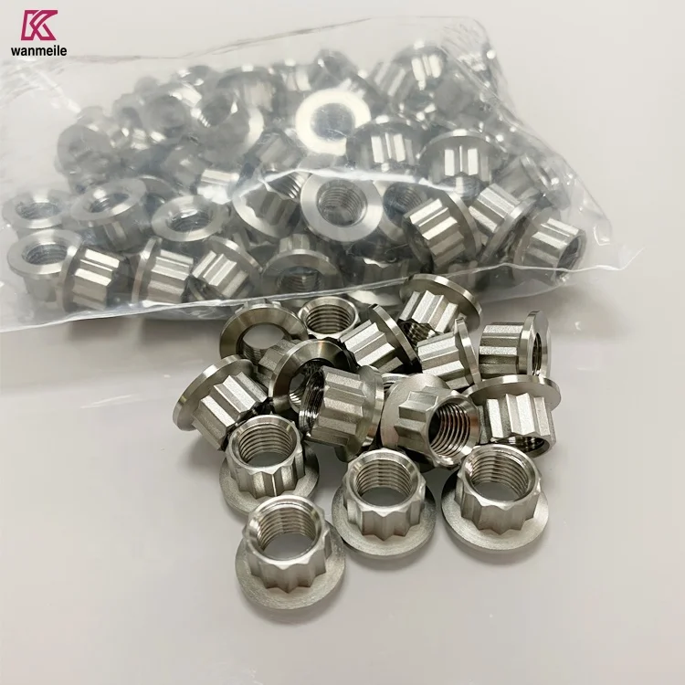 Titanium 12 point flange nut/bolt Titanium bolts for Auto