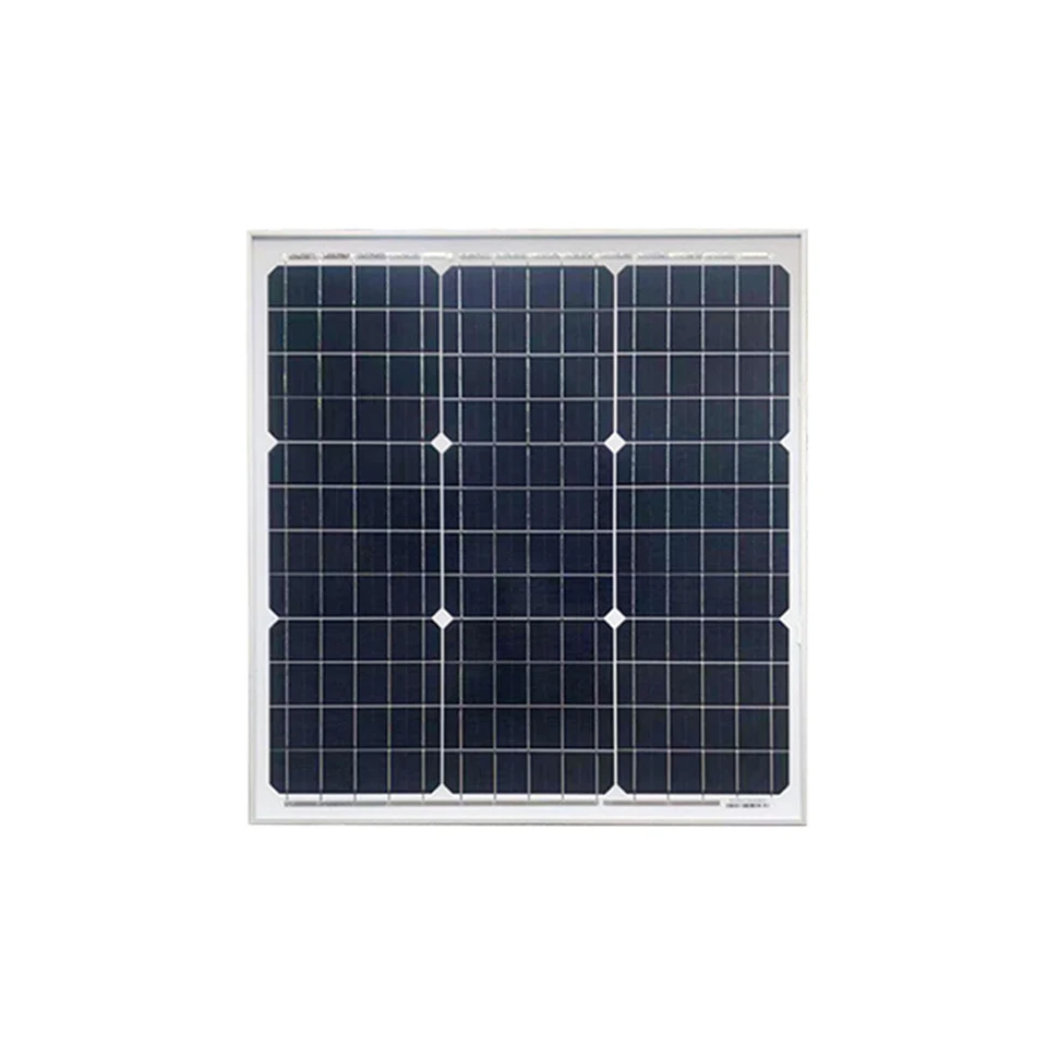 Solar Panel 12V 50W Mono Crystal Battery Photovoltaic Sunpower Generation 540*510MM For Car Camping