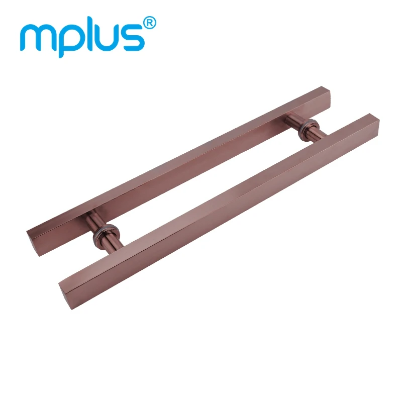 Коммерческая стеклянная душевая дверь из нержавеющей стали, квадратная стеклянная дверная ручка из нержавеющей стали