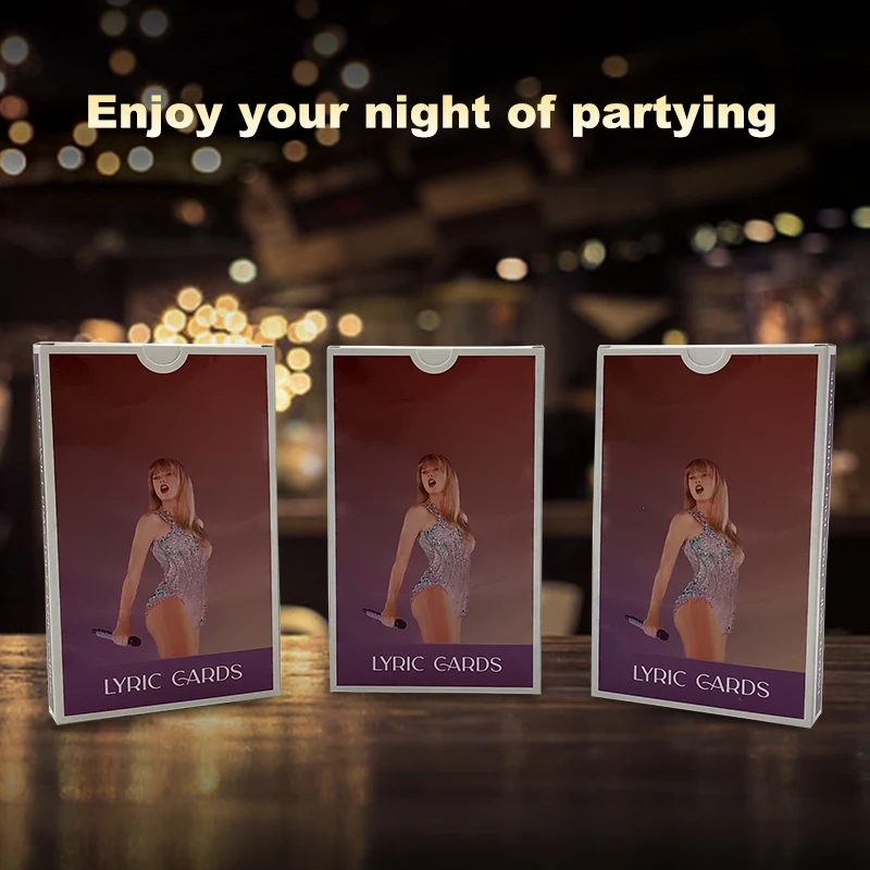 Free Sample Custom Printing Adult Party Entertaining Interactive Music Lyrics Card Game Personalized Design Logo Playing Cards