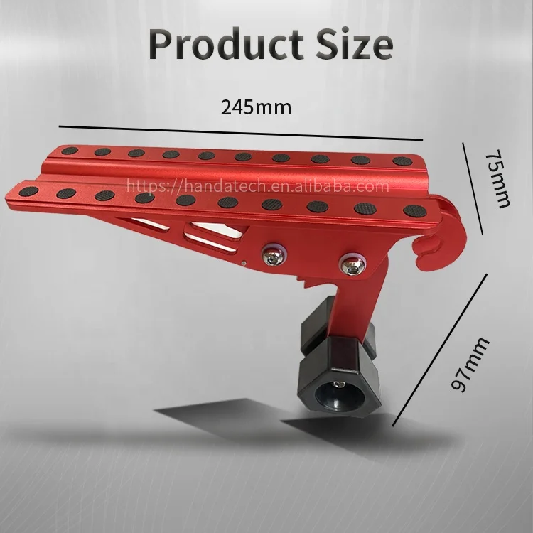 Car Accessories Red Foldable Car Door Step Pedal Rooftop Luggage Ladder Hooked Foot Pegs Vehicle Door Step