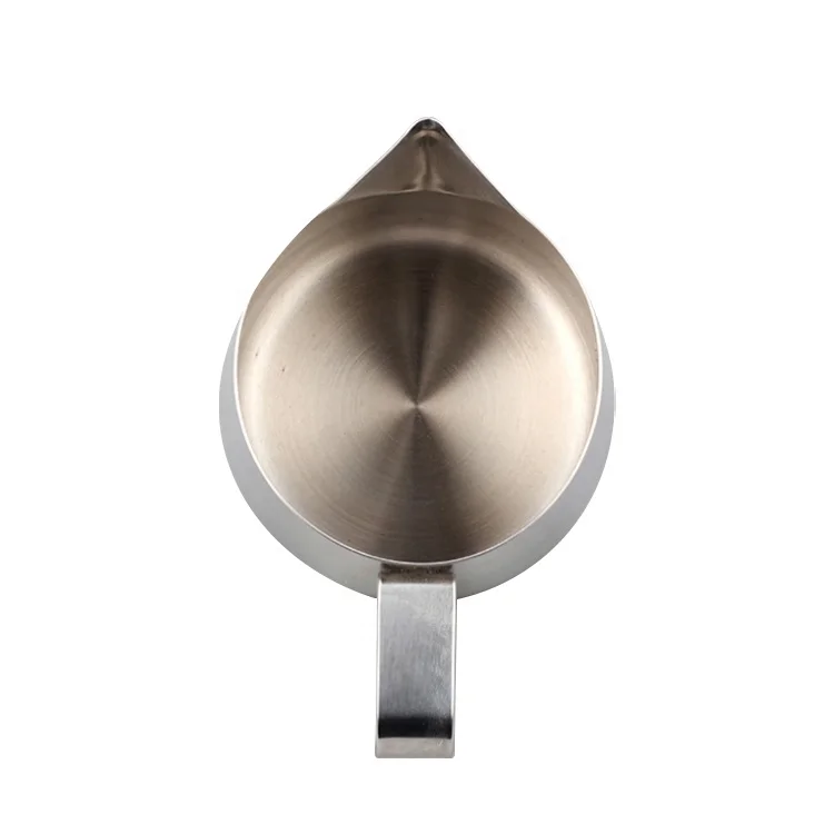 
Stainless Steel Mirror Surface Coffee Latte Art Pot Milk Bubble Mug Cusp Mouth Cup Fancy Embossed Milk Jar 