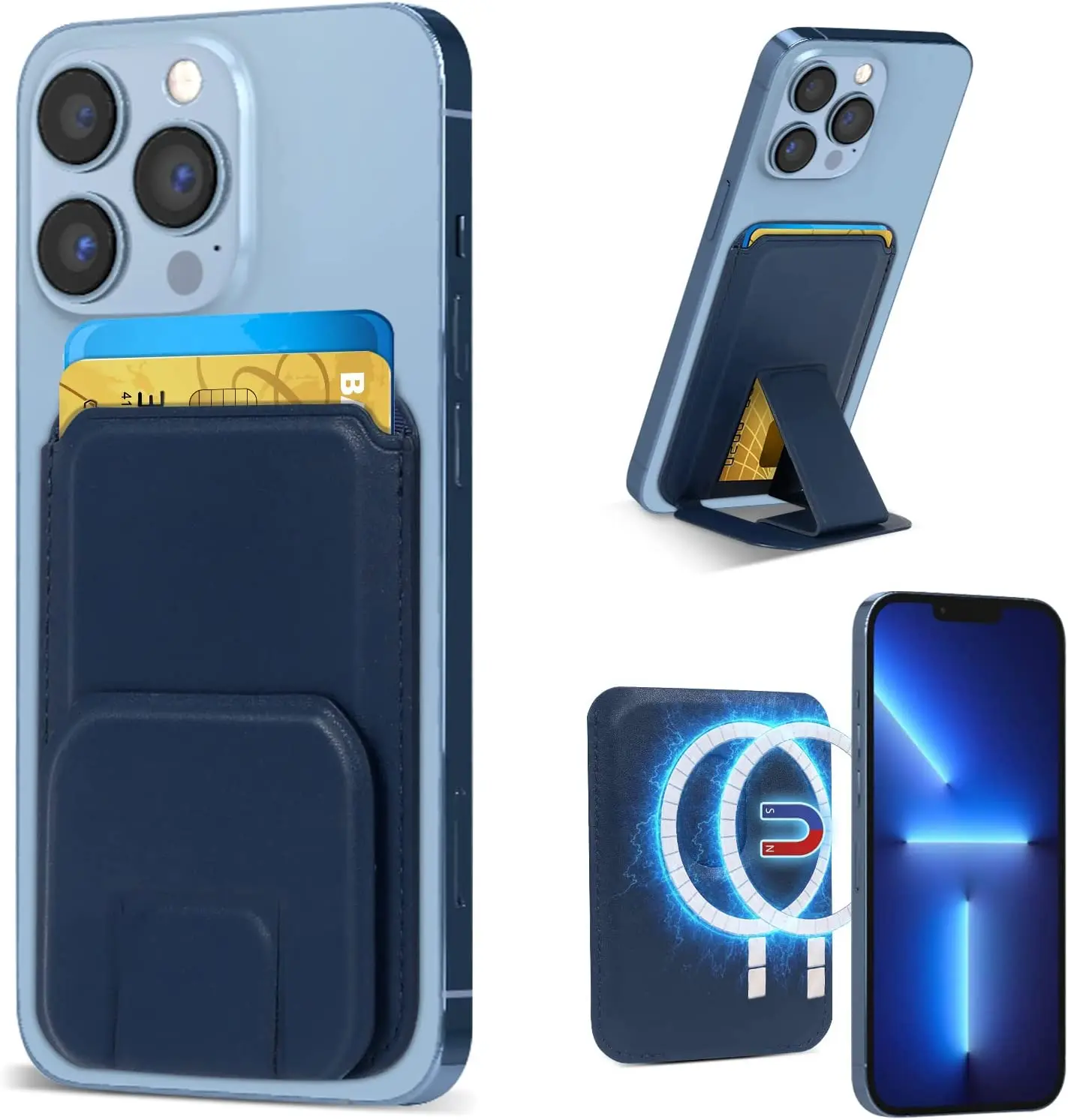 Лидер продаж 2022, чехол-подставка для карт, Магнитный кожаный кошелек с Magsafe для Iphone