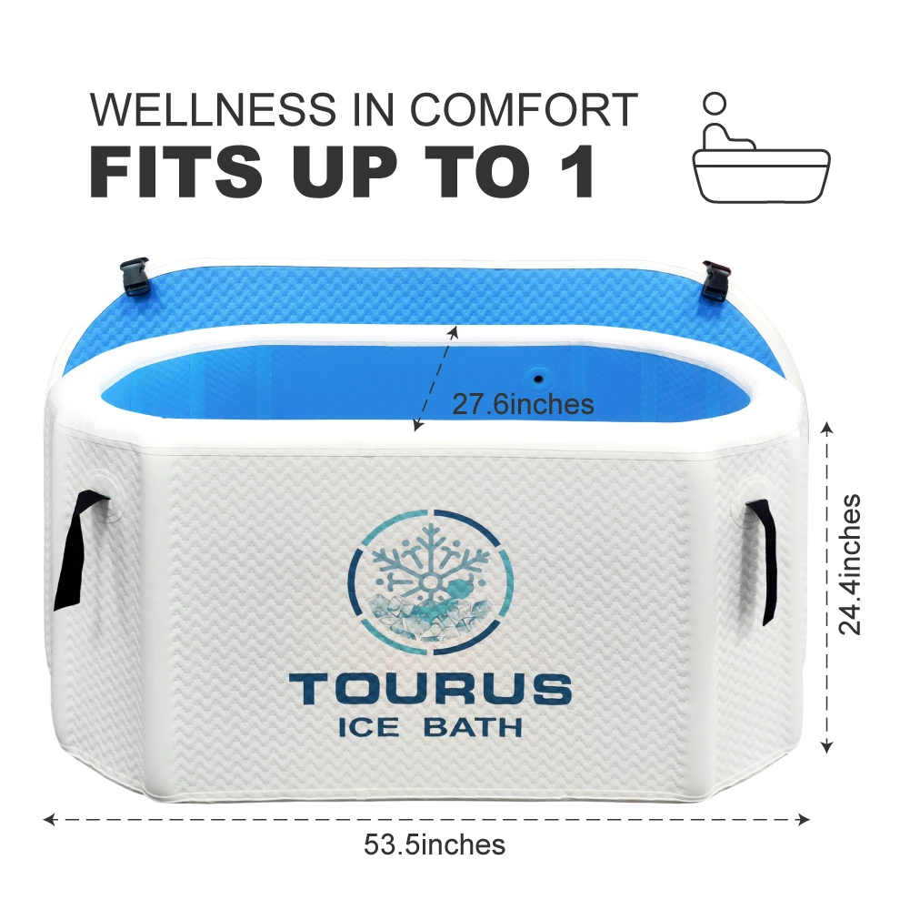 TOURUS Best Selling Pool Tube Tub pvc inflatable folding adult ice bath tub TOURUS Ice Plunge Bath