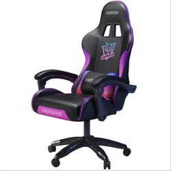 Regular size high-back ergonomic racing chair gaming seat with footrest