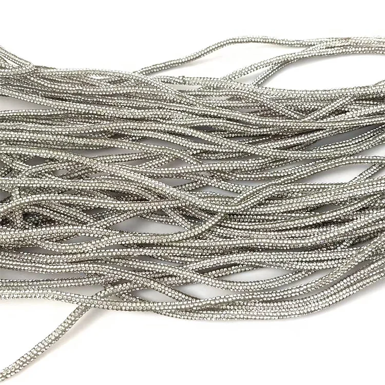 Fashion crystal sandals accessories Shoes with semicircular crystal rope Shiny laces with rhinestones