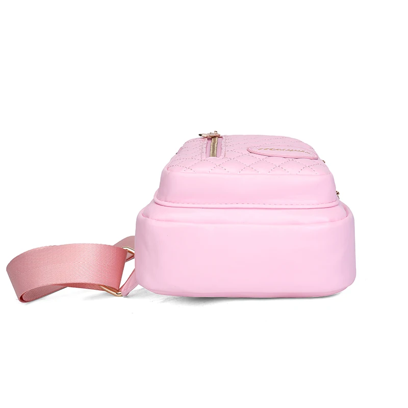 custom waterproof PU Leather Cross chest Bag single shoulder bag men women durable sling messenger chest sling bags for women