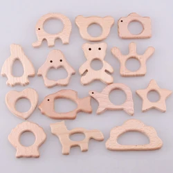 Горячая Распродажа, детский деревянный Прорезыватель для зубов в форме животного из бука