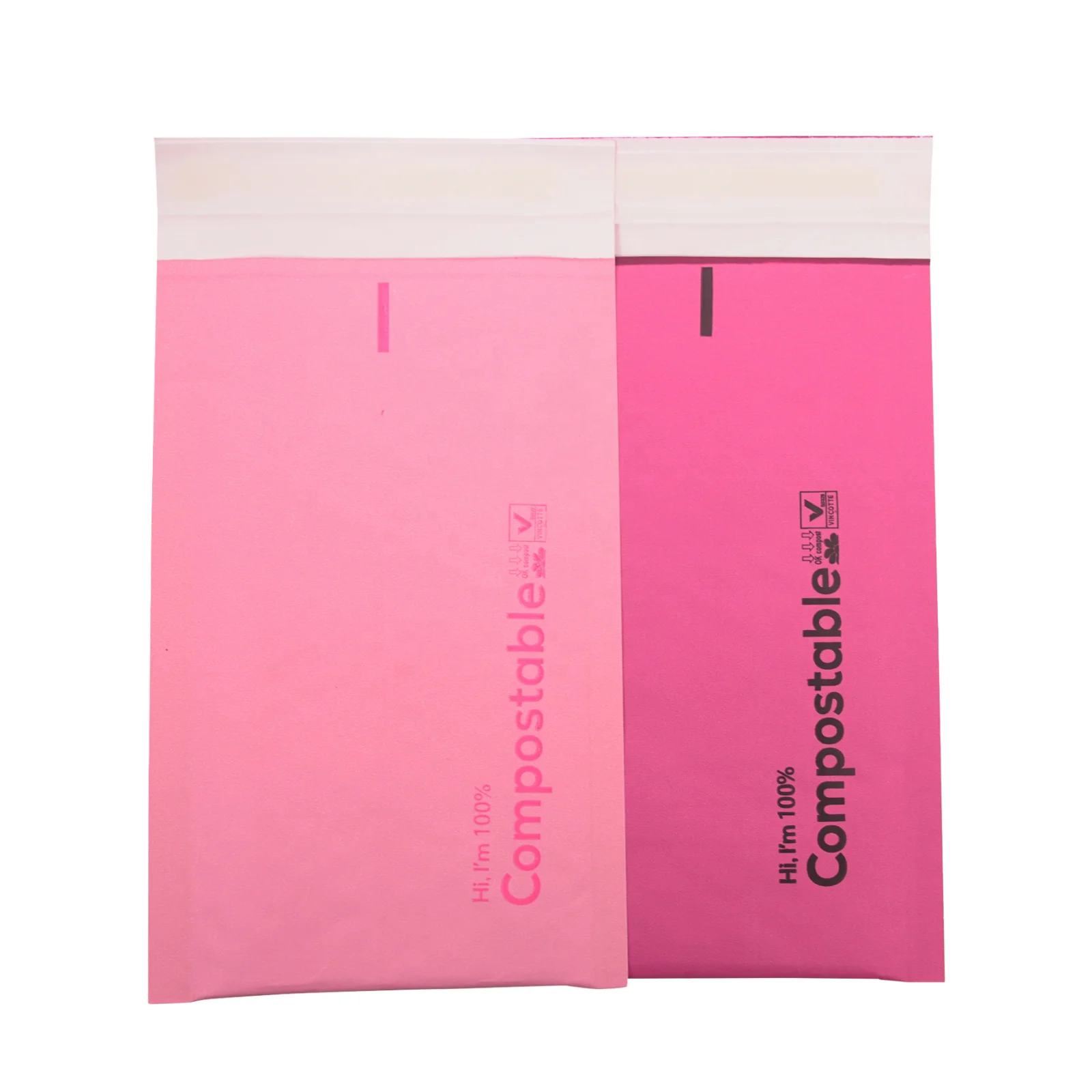 Shipping Carton Custom Eco Friendly Recycled Pink Double Kraft Padded Paper Bubble Mailer