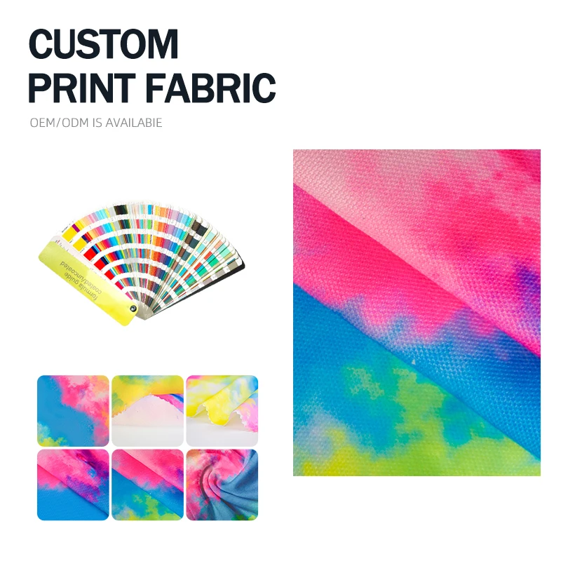 High quality cheap price fashion design custom digital printing 92% Polyester 8%Spandex polyester canvas fabric for tent