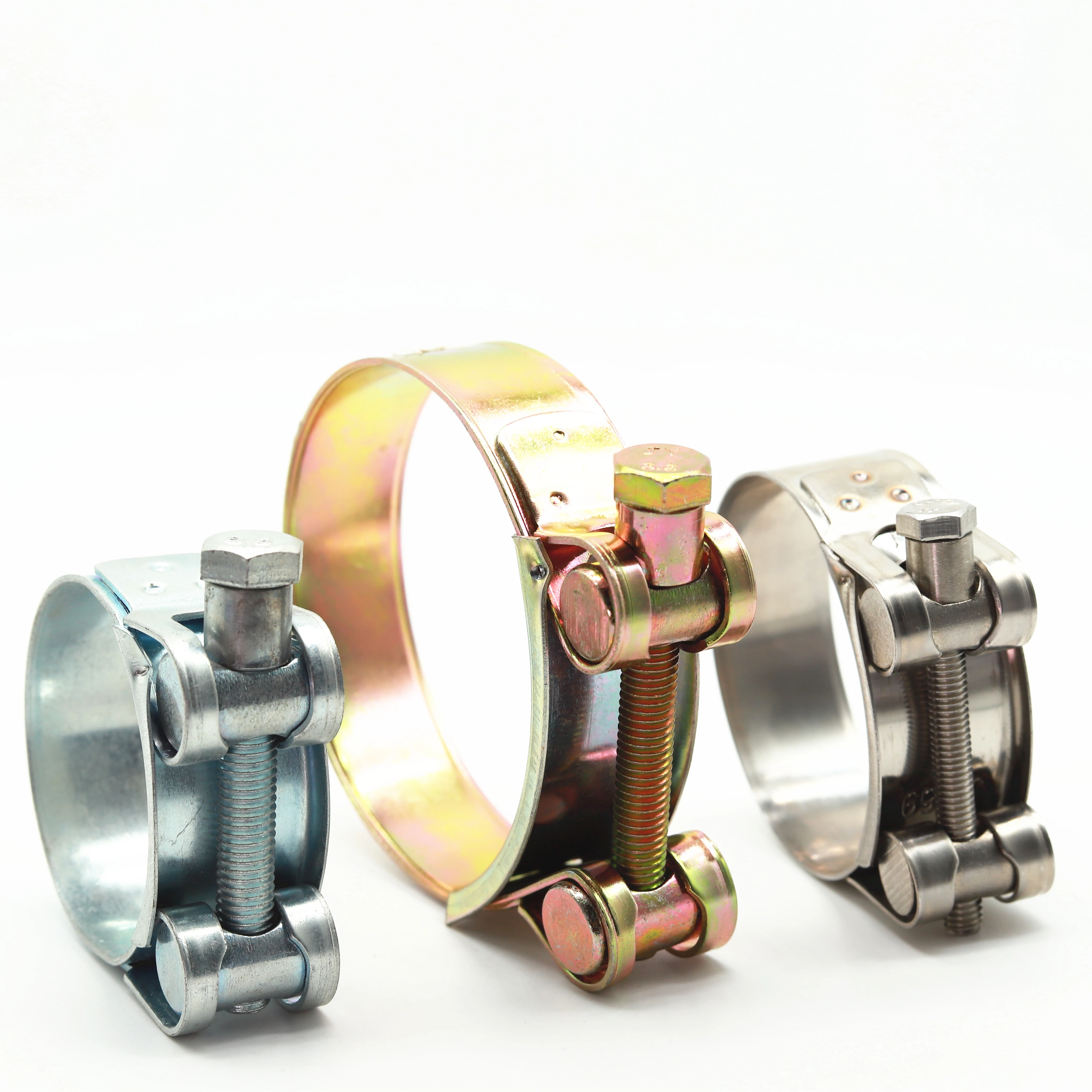 High Strength Clamps Stainless Steel Ss304 Heavy Duty Robust Clamp with Bolt and Nut Galvanized