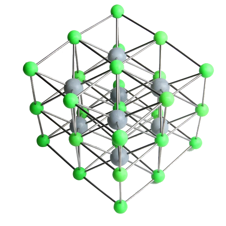 Химическая молекулярная структура, модель кристалла хлорида цезия