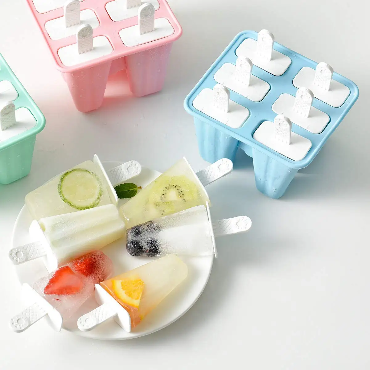 Homemade DIY Ice Cream Molds Silicone ice cream molds reusable and easily disassembled ice models
