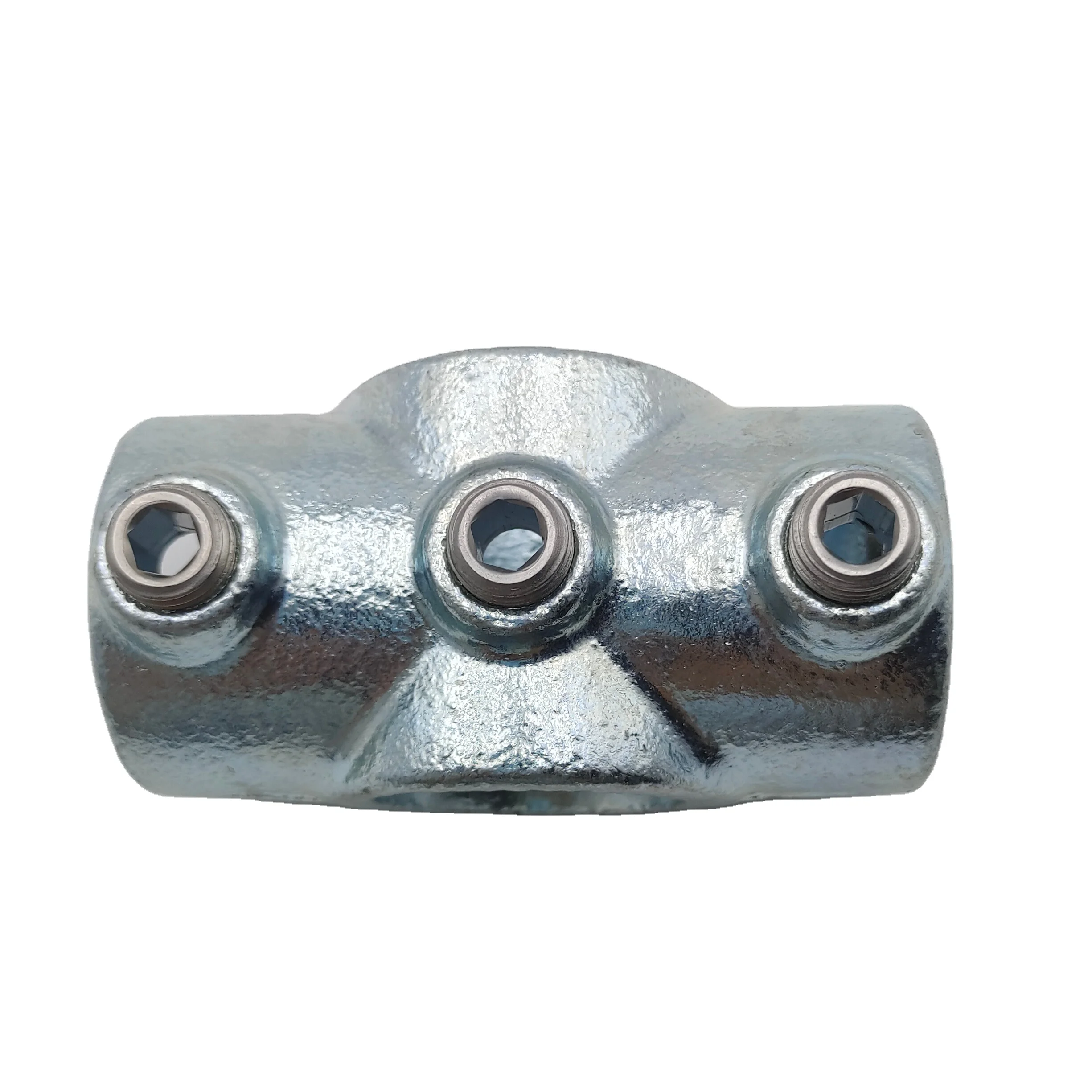 A119 C 42.4mm Galvanised Pipe Handrail Connectors Sleeve Joint Structure Pipe key Clamps