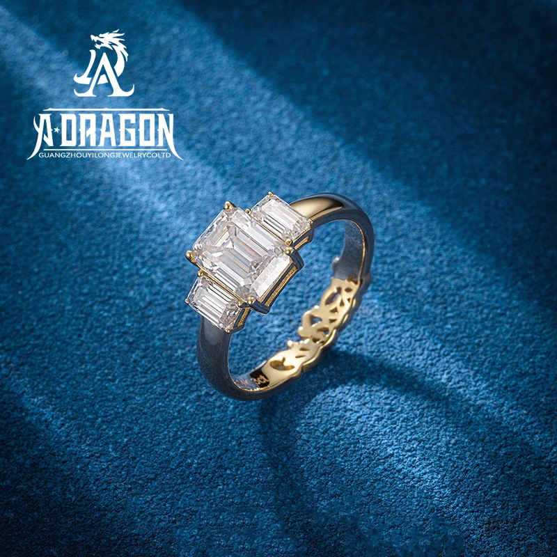 Exquisite 14K Gold Engagement Ring Fancy Jewelry Round Brilliant Cut Lab Grown Diamond Wedding Rings For Women