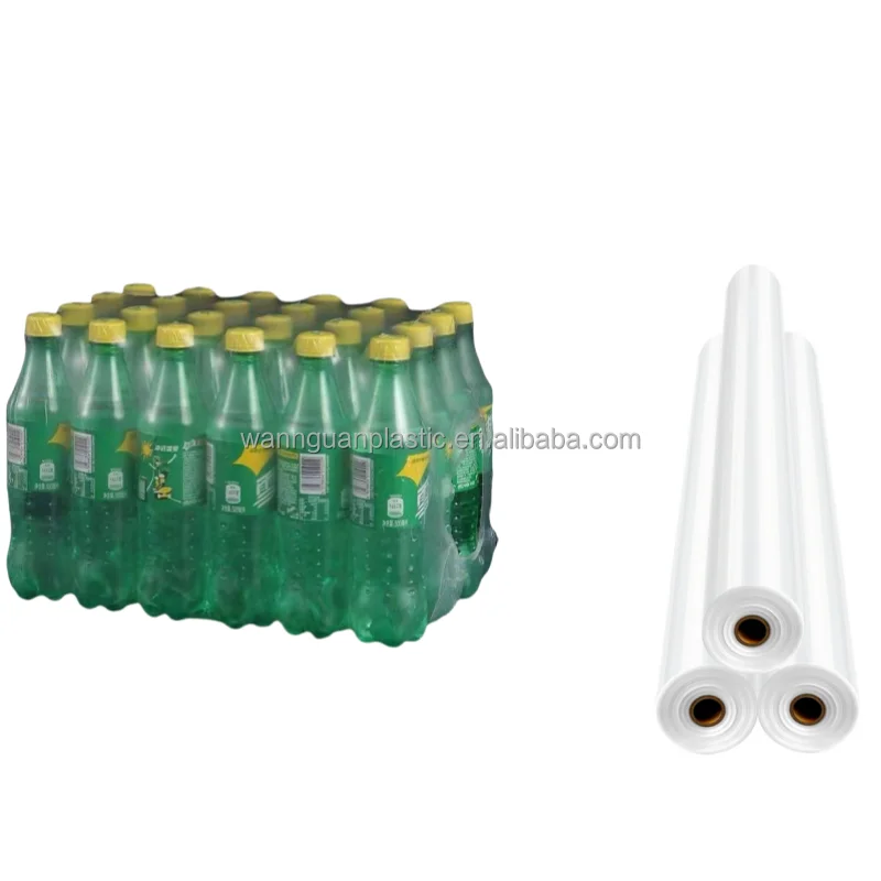 Factory Cheap Price Transparent Clear Shrink Wrap Film Custom Printing Beverage cartons PE Heat Shrink Film