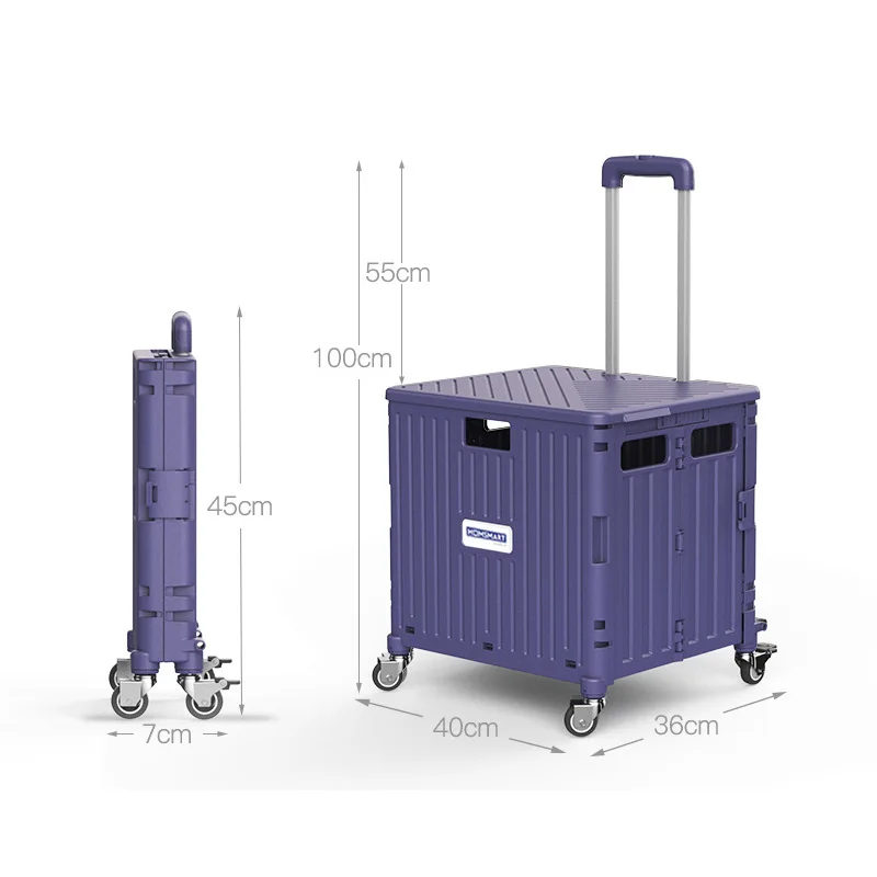 New Type Four Wheels Folding Box Cart Trolley for Korea