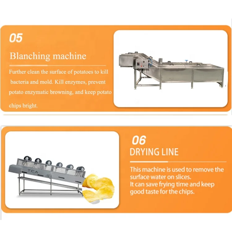 TCA 300kg/h automatic frozen french fries machine price SUS 304 CE finger chips machine