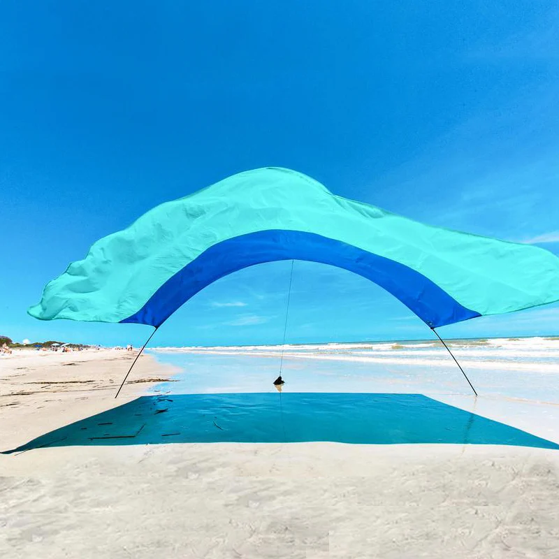 
square camping pop up uv sun shelter upf50 sunshade quick assembly cabana beach awning portable foldable tent 